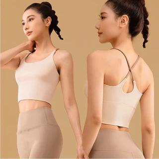 Fit.her Mới Áo Tank Top Thể Thao Không Đường May Nhanh Khô Độ Co Giãn Cao Chống Sốc Cho Nữ