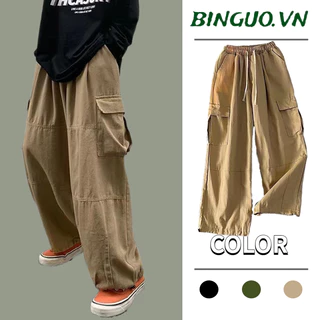 quần túi hộp kaki nam form rộng cao cấp basic hàn quốc phong cách quần hiphop nam thời trang co giãn quần jogger nam ống rộng