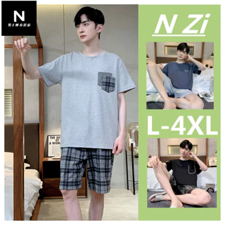 Bộ Đồ Ngủ Cotton Ngắn Tay Plus Size Thời Trang Mùa Hè Dành Cho Nam / Size L-4XL