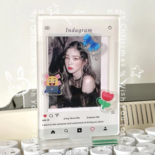 Ins Acrylic Đứng Ký Sáng Tạo 3 Inch Polaroid Thẻ Lắc Khung Ảnh Biểu Tượng Cảm Xúc Ngẫu Nhiên Khung Trang Trí Để Bàn Đồ Trang Trí Màn Hình Đứng