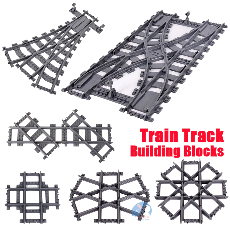 Đường Ray Đường Ray Linh Hoạt Kèm Công Tắc Đường Ray Cho Xây Dựng Thành Phố MOC