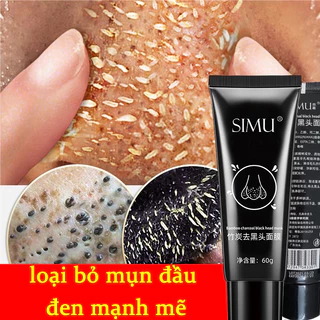 Mụn đầu đen mặt nạ lột mụn thu nhỏ lỗ chân lông 60g và loại bỏ mụn đầu đen cho mũi Bỏ Mụn Trứng Làm Sạch Sâu than tre