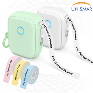 Máy in nhiệt không in mực P12 Máy in nhãn xách tay Bluetooth Máy in nhãn nhỏ không dây với máy cắt Tên mã vạch DIY Nhà sản xuất nhãn giá Marklife