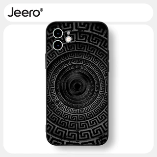 Ốp lưng JEERO mềm dễ thương đẹp độc lạ nam đen ngầu Cho iPhone 15 14 13 12 11 Pro Max SE 2020 X XR XS 8 7 ip 6S 6 Plus kute HFF3251