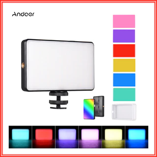 Andoer ST120 Pocket LED Video Light Rechargeable Fill Light 2500K-9000K Bi-color Temperature Dimmable CRI95+ with Silicon Diffuser 6pcs Color Filters for Vlog Live Streaming Product Photography