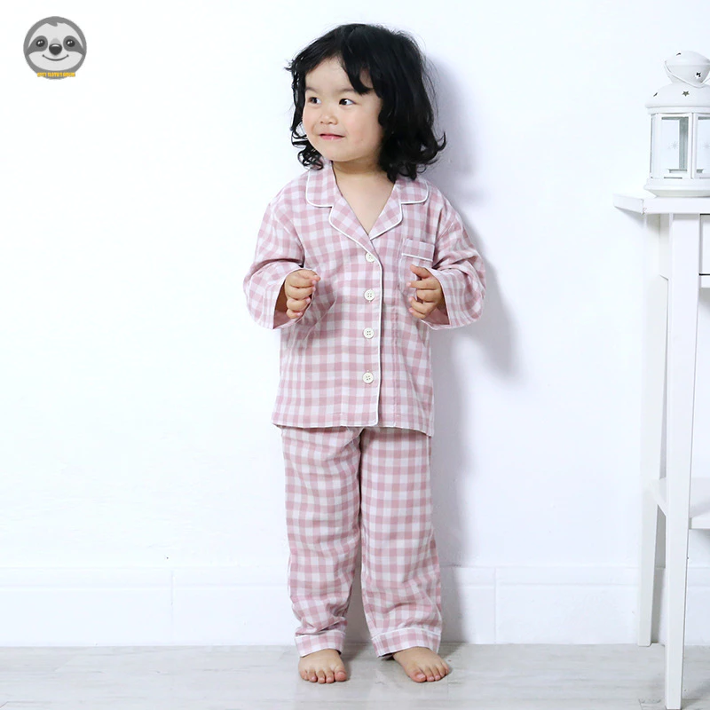 Bộ Đồ Ngủ Cotton Hai Lớp Mềm Mại Thoải Mái Phong Cách Muji Phong Cách Nhật Bản Cho Mẹ Và Bé