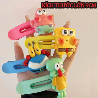 [Magpie] Kích thước lớn 9cm  Kẹp Tóc Hình Ngôi Sao SpongeBob Phong Cách Nhật Bản Và Hàn Quốc Dễ Thương Cho Nữ Mới