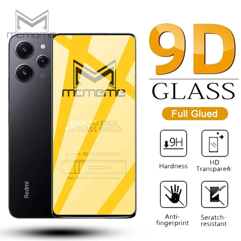 Kính cường lực 5D bảo vệ toàn diện cho Xiaomi Redmi 13C 12C A3 Note 13 Note 12 12s A2+ A1 10 5G 10C 10A 9T 9A 9C Note 11 11s 10 10s 9 9s 8 7 Pro Max 8A 7A