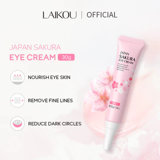 Kem dưỡng da mắt Laikou Japan Sakura giảm quầng thâm làm mờ nếp nhăn chăm sóc hiệu quả 30g