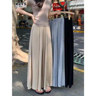 Xin LAN YA SHE Quần Culottes Ống Rộng Lưng Cao Thời Trang Hàn Quốc Cho Nữ