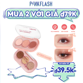 Bảng phấn trang điểm mắt PINKFLASH PINKGAME 3 màu sắc đậm nét dễ lên màu và tán đều lâu trôi