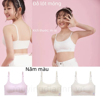 🍒muying🍒 Đồ lót cô gái Cô Gái Vị Thành Niên ，Áo Vest Cô Gái Áo Ngực，Liền Mạch Băng Lụa Sling Đồ Lót Học Sinh Trung Học Cơ Sở Học Sinh Trung Học Cơ Sở Thời Kỳ Phát Triển