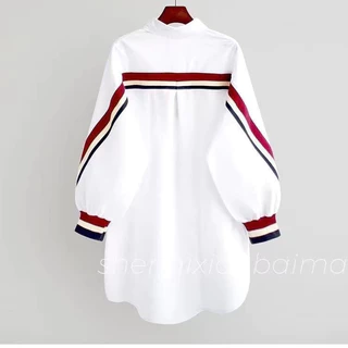 Áo Sơ Mi Nữ Dài Tay Dáng Rộng Phong Cách Hàn Quốc Baju Baju Wanita Lengan Panjang Hàng Mới Có Sẵn