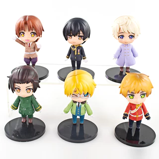 Set 6 Mô Hình Nhân Vật Phim Hoạt Hình Hetalia Axis Power 9cm