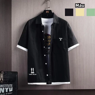 (3 Màu) Áo Sơ Mi Tay Ngắn Nam Đen Big Size Thời Trang Mùa Hè Hàn Quốc - áo kaki M-4XL