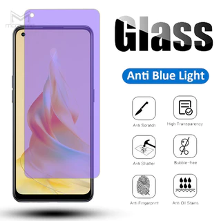 Kính cường lực toàn màn hình ánh tím chống tia sáng xanh cho điện thoại OPPO Reno 11F 8T 8Z 8 5G 7 7Z 6z 5 5G 4 3 Pro 2 2Z 2F 10X Reno4 Reno3 Reno2