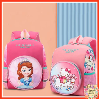 Balo Trẻ Em đi Chơi đi Du Dễ Thương Hoạt hình công chúa Elsa Màu Hồng  Hello Kitty Họa Tiết  Cho Bé Gái 5-12 Tuổi