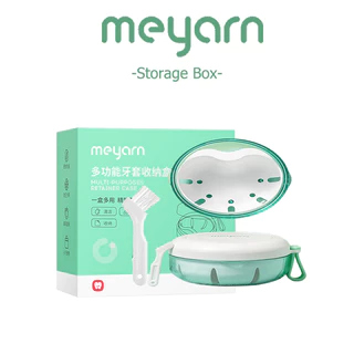 MEYARN Hộp làm sạch lưu trữ niềng răng đa chức năng Thích hợp cho răng giả và niềng răng