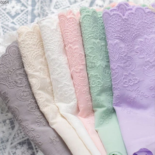 Vải Ren Cotton Thêu Hoa Mẫu Đơn Trang Trí Váy Ren， Dùng May Váy Xuân Hè，vải ren，vải rẻ，vải ren cao cấp，vải ren thêu，vải ren thêu hoa，ren cotton，vải，vải ren lưới，vải lưới thêu hoa