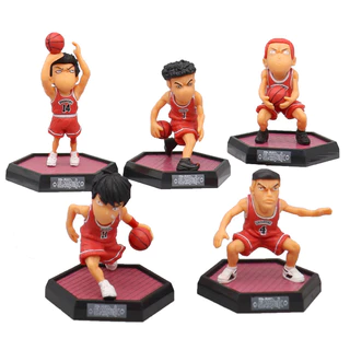 Bộ 5 Mô Hình Nhân Vật Rukawa Kaede Sakuragi Hanamich Akagi Takenori Ryouta Miyagi Kích Thước 8cm Bằng PVC