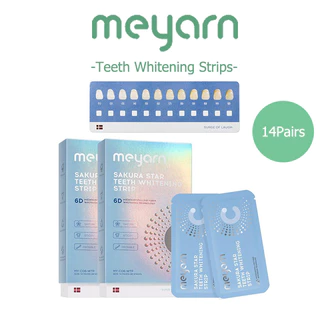 MEYARN Set 14 Cặp 28Pcs Miếng Dán Trắng Răng Hoa Anh Đào