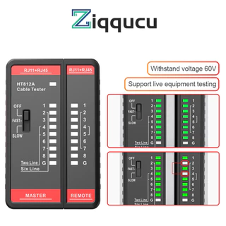 ZIQQUCU Thiết Bị Kiểm Tra Cáp Mạng LAN Ethernet HDMI Kỹ Thuật Số 2 Trong 1 RJ45