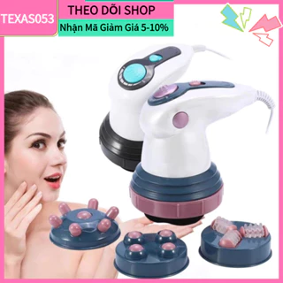 [Hàng Sẵn] Máy Massage Hồng Ngoại giảm Mỡ giảm béo toàn thân Cầm Tay bằng điện 3 đầu【Texas053】