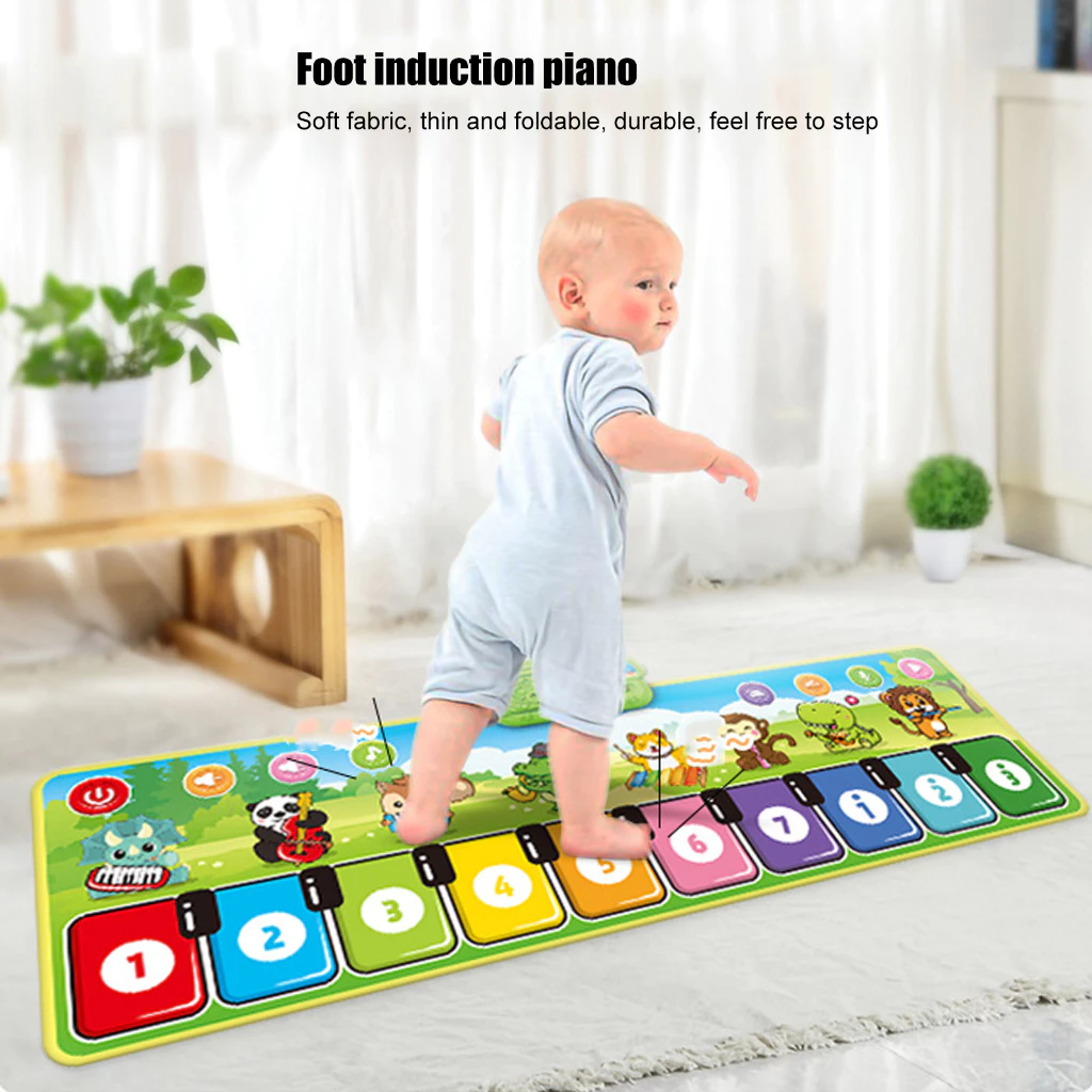 [Nóng Bán] Thảm âm nhạc kiểu dáng đàn piano xinh xắn cho các bé, Dance Keyboard Early Learning Enlightenment Game Đồ chơi giáo dục Cxmin09