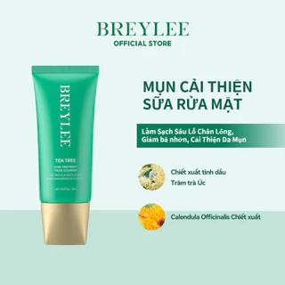 Sữa rửa mặt/serum BREYLEE TEA TREE chiết xuất cây trà giảm mụn giúp sạch sâu cho da 100g