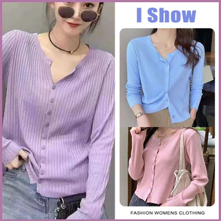 Áo Khoác Cardigan Dệt Kim Màu Sắc Trơn Phong Cách Hàn Quốc Thời Trang Mùa Thu Cho Nữ