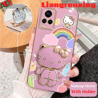 ốp lưng Ốp ĐiệN ThoạI HọA TiếT Hello Kitty Cho vivo v20 PRO v20se v23e v23 v21 v21e 5G DDXKT01 viền vuông cute