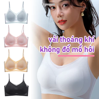 [phong cách mới mùa hè]Áo Ngực Thể Thao Vải Lụa Lạnh Siêu Mỏng Nhẹ Không Đường May Thoải Mái Có Mút Nâng Ngực Cho Nữ áo bra nữ áo ngực không gọng