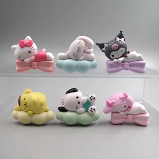 6 Cái / bộ 3-4cm Anime My Melody Hình Hello Kitty Kuromi Cinnamorol Pochacco Pom Purin Q Phiên Bản PVC Nhân Vật Hành Động Mô Hình Búp Bê Đồ Chơi