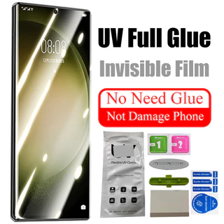 Uv Full Cover Hydrogel Film Cho Samsung Galaxy S24 S23 S22 S21 S20 Note 20 10 Ultra Plus Bảo Vệ Màn Hình Cho Samsung S23Ultra S23 + S22 + S23Plus Note20 Không Cần Keo