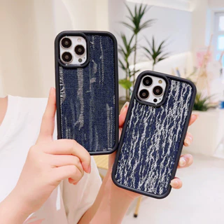 Ốp Điện Thoại Vải Denim Chống Sốc Cho iPhone 14promax 14 13 13promax 12promax 12 11 X