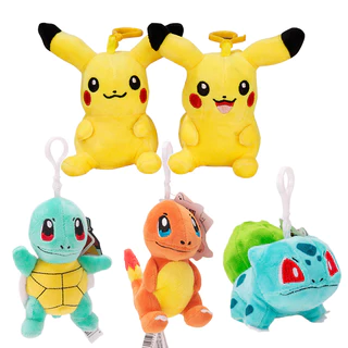 Móc Khóa Hình Pikachu Nhồi Bông 5 Kiểu 12cm Dễ Thương