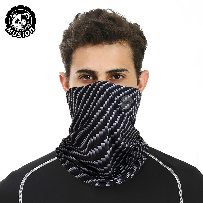 Khăn ống bandana Musion bằng lụa chống bụi UPF 50+ thoáng khí bảo vệ khuôn mặt
