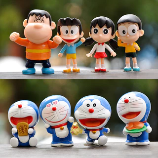 Set 8 Mô Hình Nhân Vật Phim Hoạt Hình Doraemon 5-7cm