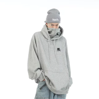 Áo hoodie nam chính hãng form rộng cổ cao xinh phong cách hàn quốc hoodie đen trơn unisex thời trang  đen trơn đơn giản hàng trăm xu hướng