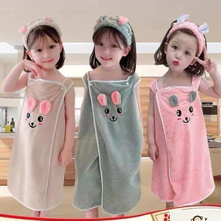 Khăn Tắm Cotton Mềm Mại Thấm Hút Nước Không Phai Màu Cho Bé