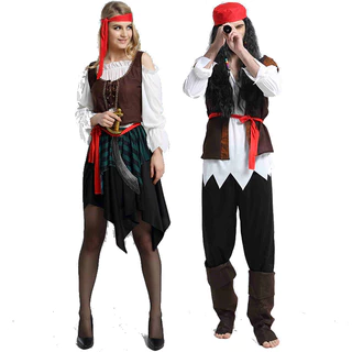 Bộ Đồ Hóa Trang Cướp Biển Jack Sparrow Trong Phim Cướp Biển Caribbean Cho Nam Và Nữ Dịp Halloween
