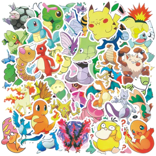 Pokémon Sticker Dán Trang Trí Điện Thoại / Máy Tính Bảng / notebook Hình pokemon pikachu pokemon