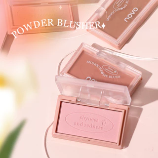 Novo portable monochrome blush heart time powder mist blush powder màu tinh tế trang điểm nude tự nhiên fine shine matte blush no.5945