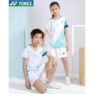 Áo khoác cầu lông mới yonex nam và nữ tay ngắn thoáng khí sấy nhanh quần áo thể thao hàng đầu cho trẻ em nhóm kit mua hàng nhóm