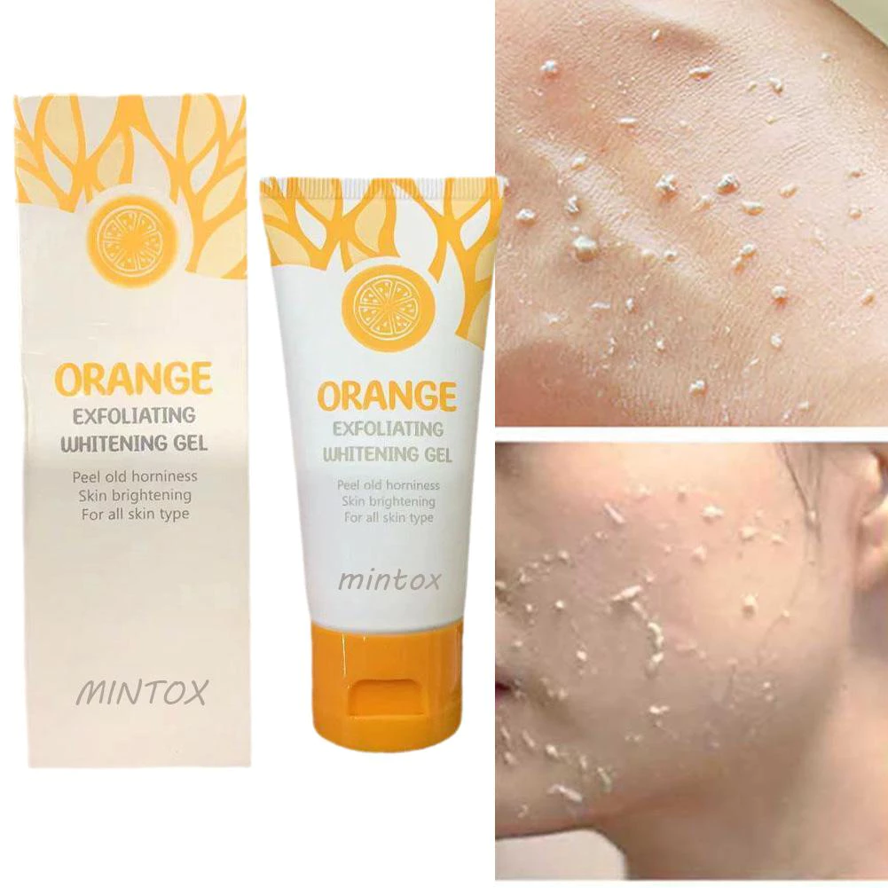 Gel tẩy tế bào chết cam peeling gel dưỡng ẩm làm trắng da mụn đầu đen kem tẩy tế bào chết toàn thân 50g