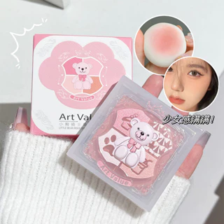 Art value 6 màu blush makeup palette powder red rouge long lasting natural cream cheek blush cosmetics breathable light bear blusher cream no.a15