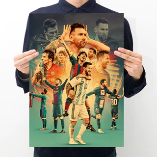 Cầu thủ bóng đá Messi in canvas quà tặng posterfan