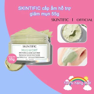 CHÍNH HÃNG✨ Skintific Mugwort ANTI PORES 55g Mặt nạ đất sét ngải cứu giảm mụn Mặt Nạ bùn MỤNMặt Nạ Cấp ẩm Mặt Nạ Ngải Cứu Hiệu Quả