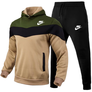 Nike Set Đồ Thể Thao Hai Món Áo Khoác Có Mũ Phối Quần Dài Thời Trang 2023 Cá Tính Cho Nam