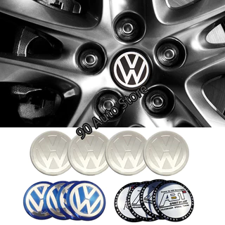 4 cái 60mm 65mm cho volkswagen vw abt gti r sr bora golf car wheel biểu tượng trung tâm lốp nhãn dán huy hiệu tự động lốp trung tâm mũ đề can phụ kiện sửa đổi